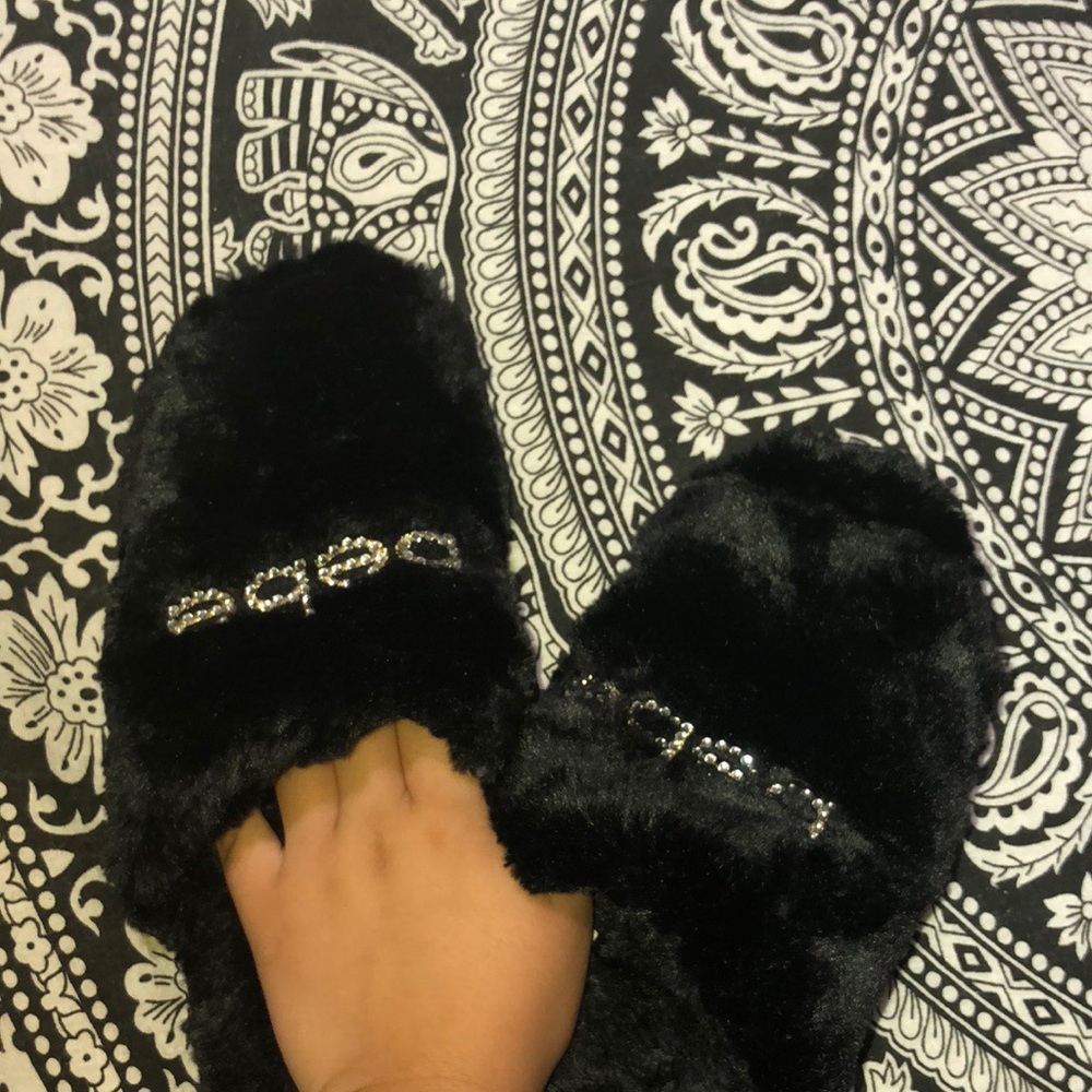 Black Bebe Slippers